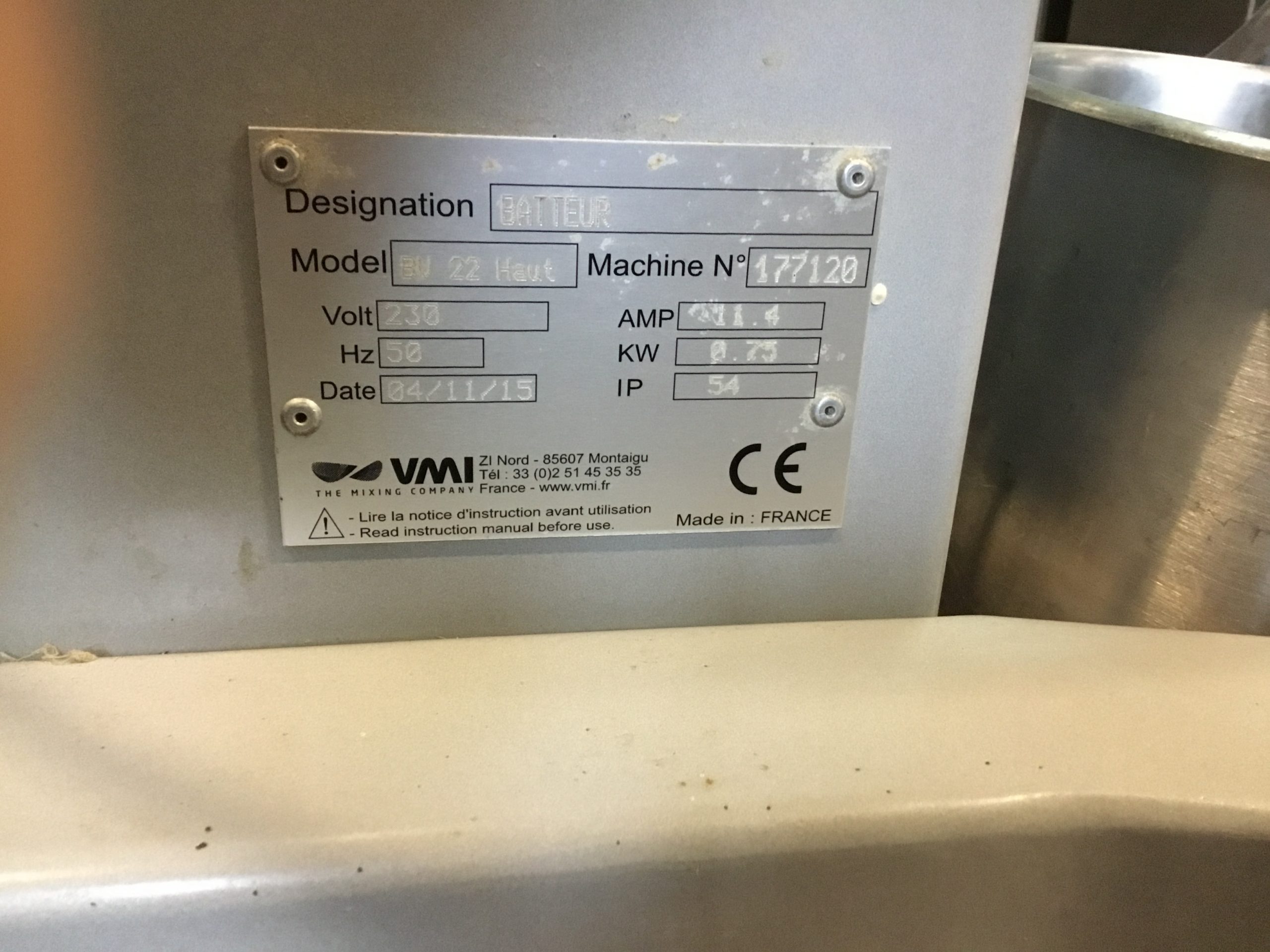 Batteur / Mélangeur VMI – Image 2